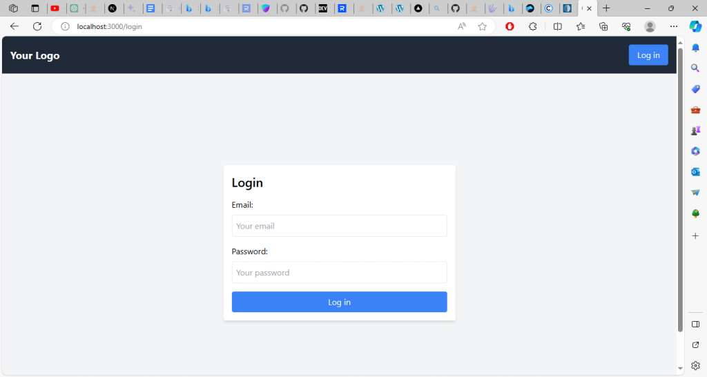 Next js login page