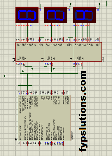 3 digit 7 segment interfacing with 4094 shift register using hardware spi module